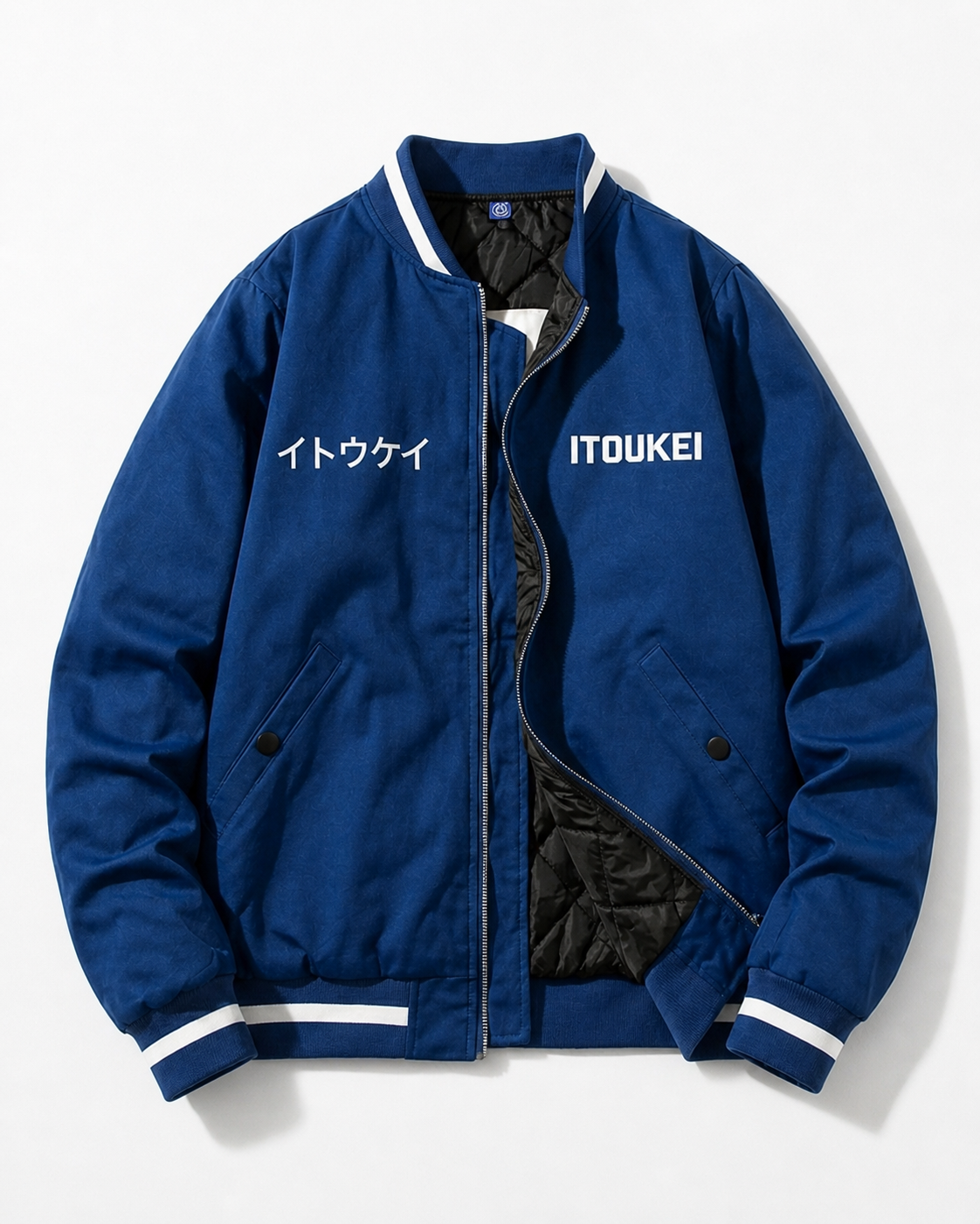 Bomber baseball ITOUKEI bleu marine — vue de face