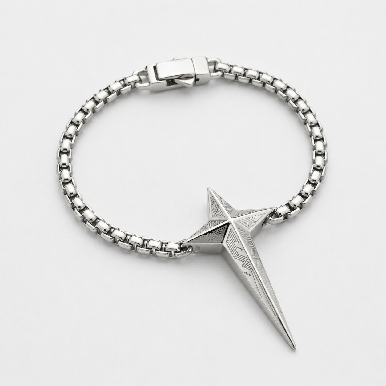 Bracelet-Chaine - Argent-Etoile