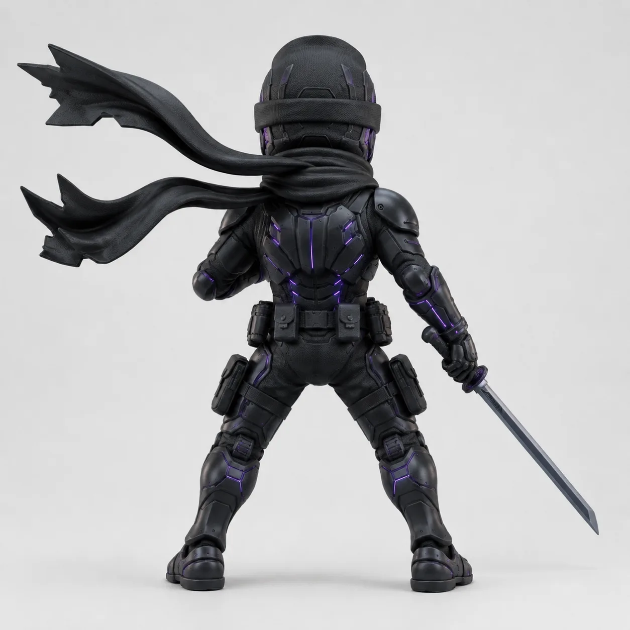 Figurine-Ninja - Noir-Violet – Image 4