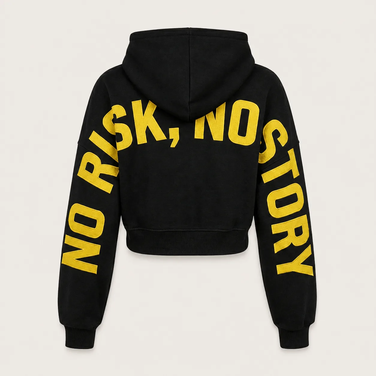 Hoodie court No Risk ITOUKEI noir — vue 2