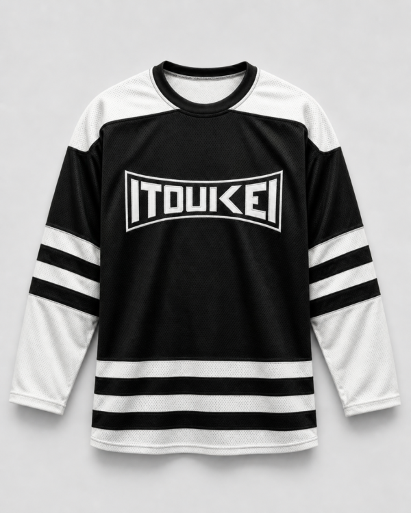 Maillot de hockey ITOUKEI noir et blanc — vue de face