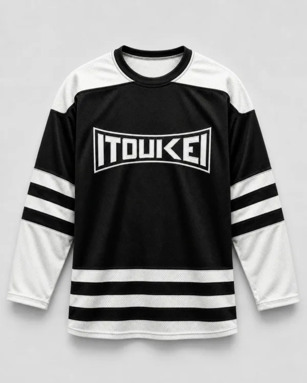 Maillot de hockey ITOUKEI noir et blanc — vue de face