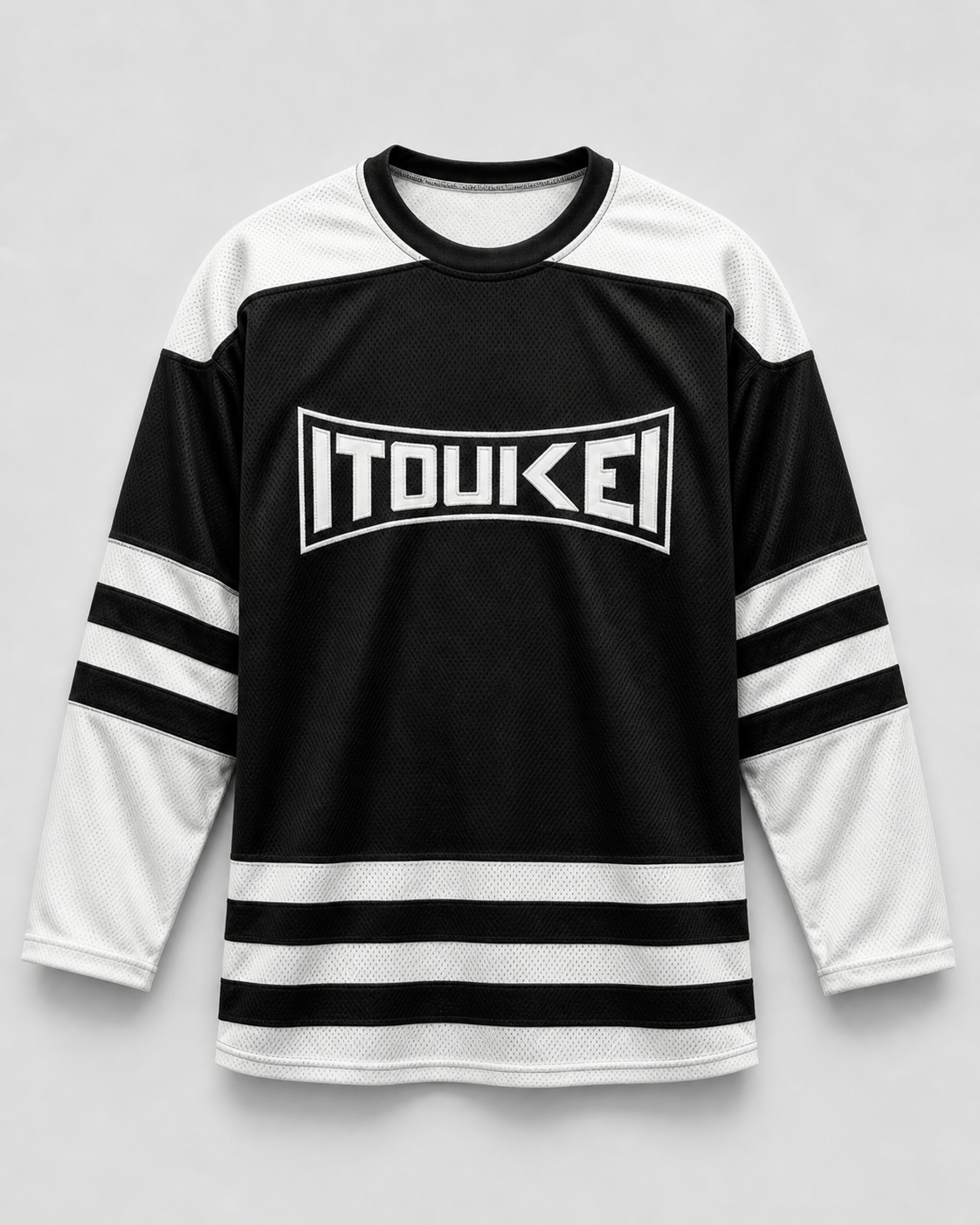 Maillot de hockey ITOUKEI noir et blanc — vue de face