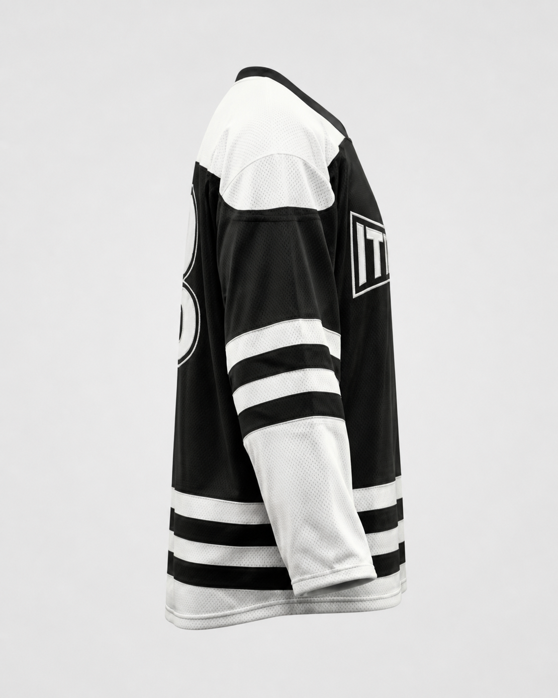 Jersey-Hockey - Noir-Blanc – Image 4