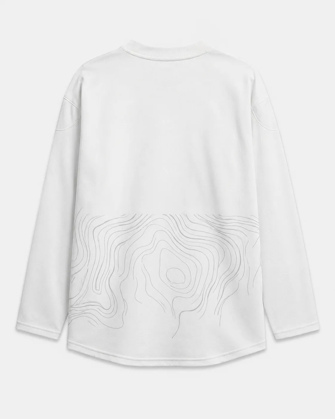 Jersey manches longues motif topo ITOUKEI blanc — vue 2