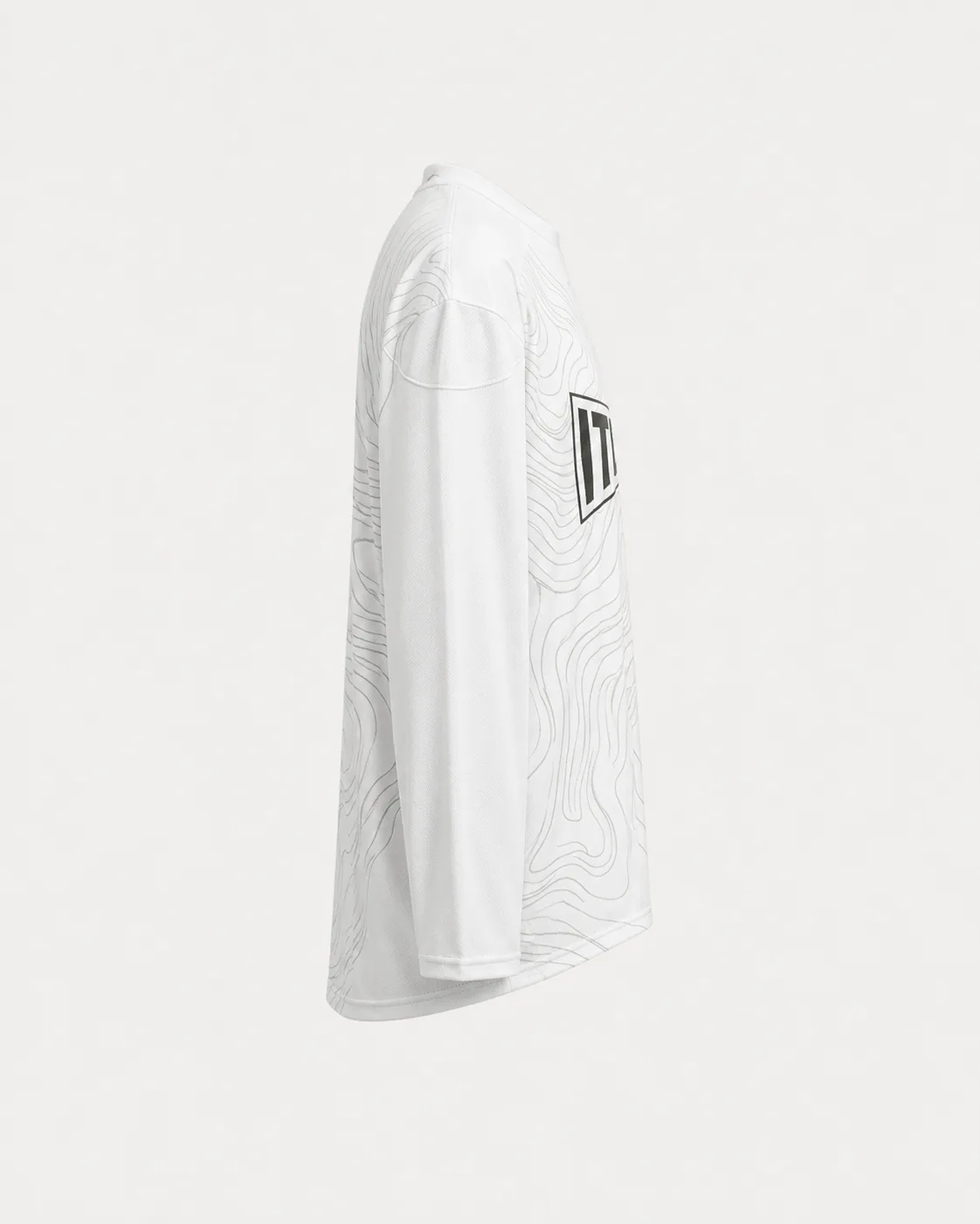 Jersey manches longues motif topo ITOUKEI blanc — vue 4