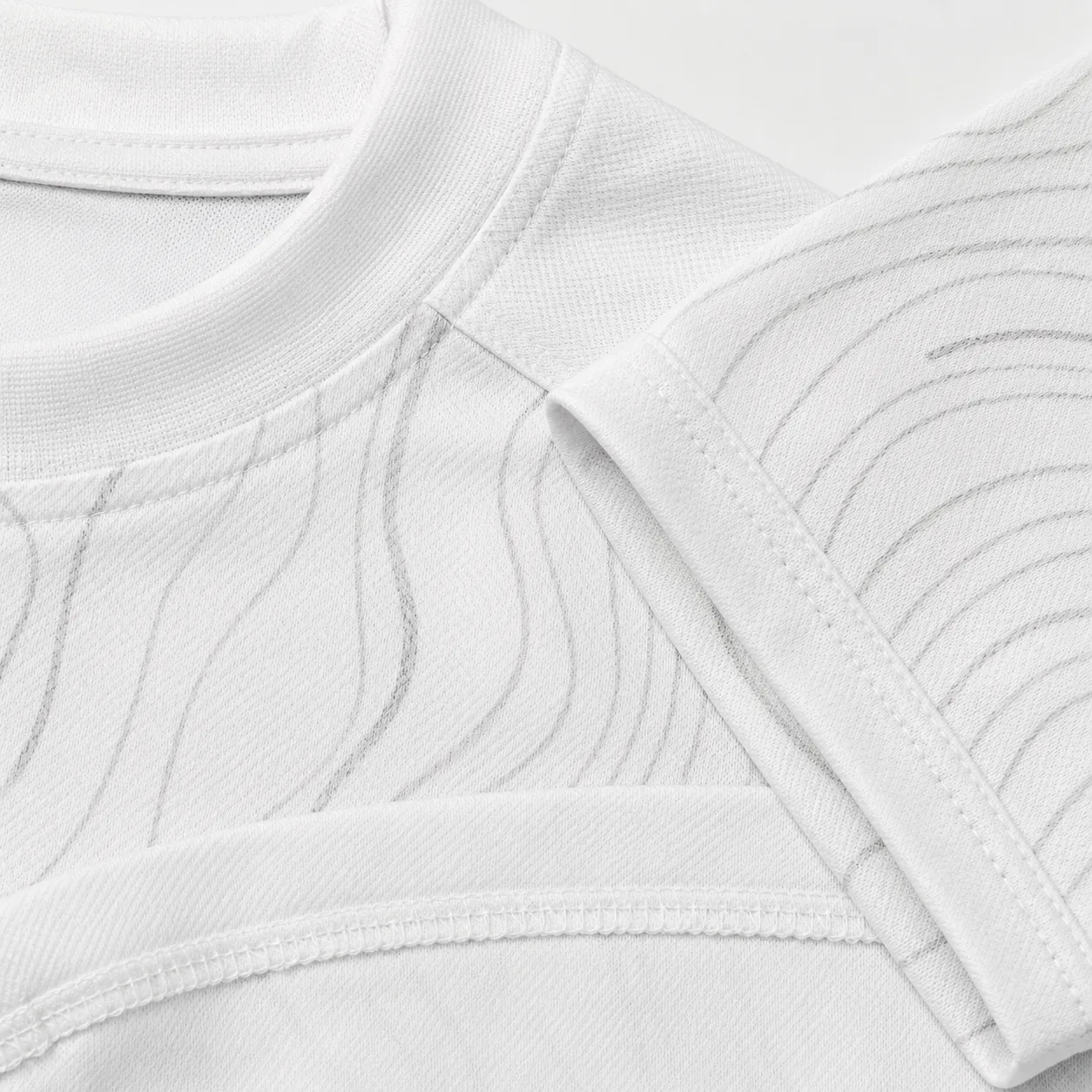 Jersey manches longues motif topo ITOUKEI blanc — vue 7