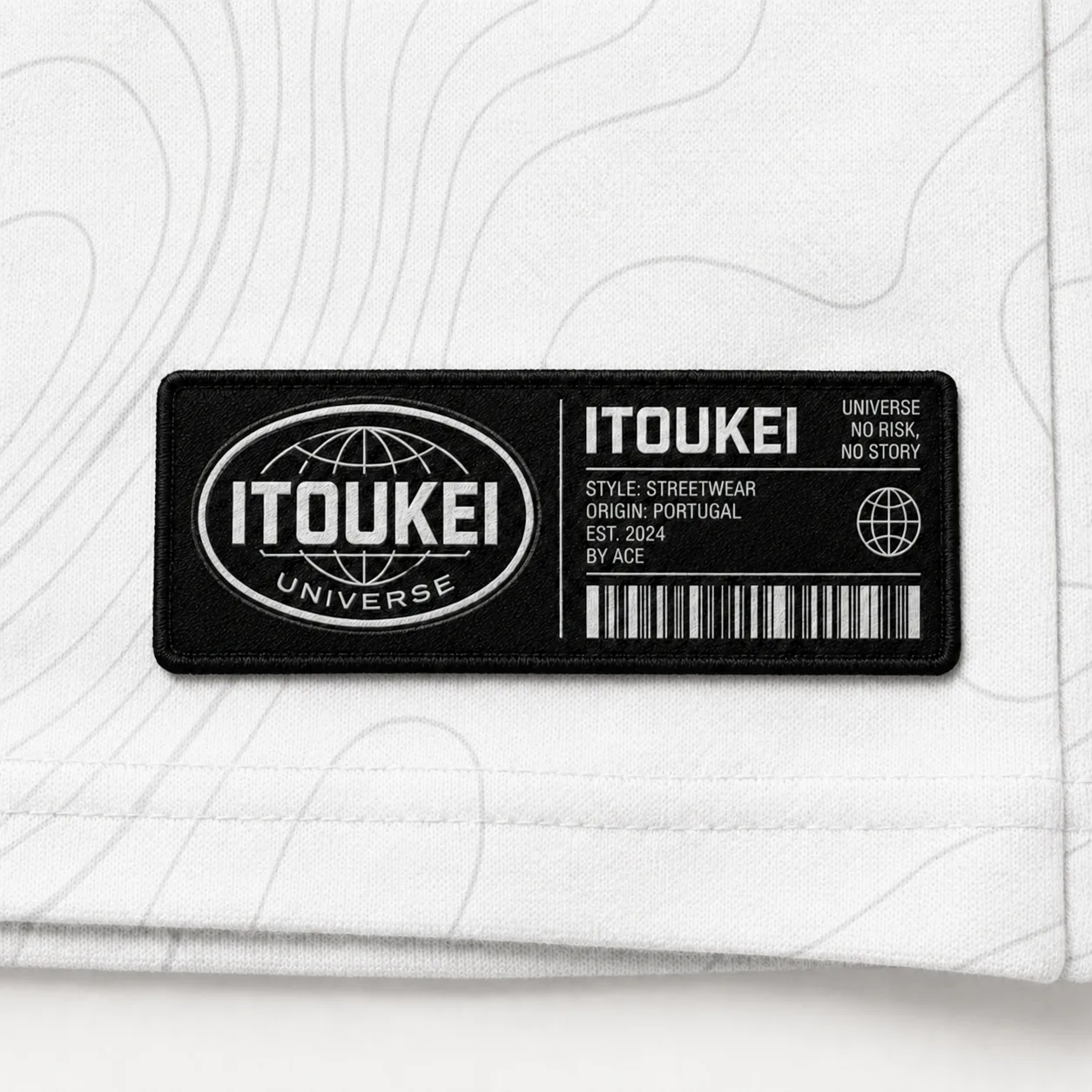 Jersey manches longues motif topo ITOUKEI blanc — vue 9