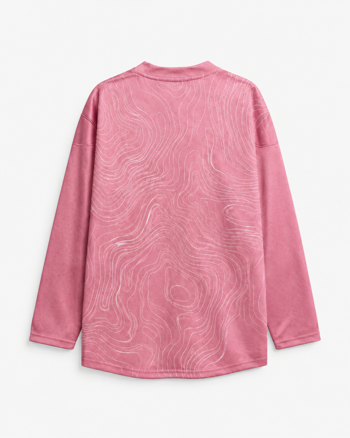 Jersey manches longues motif topo ITOUKEI rose — vue de face
