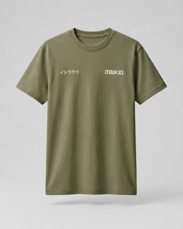 T-shirt logo ITOUKEI kaki — vue de face