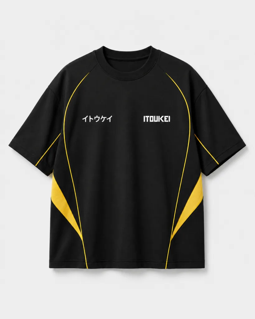 Tshirt-Panel - Noir-Jaune