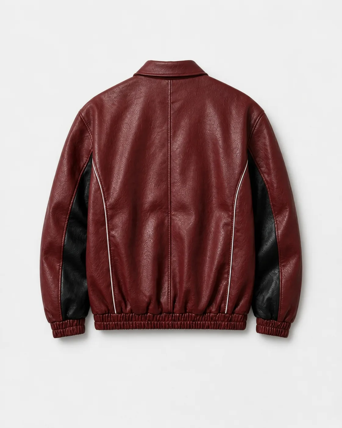 Veste en cuir ITOUKEI bordeaux — vue 2
