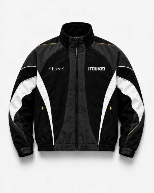 Veste de survêtement ITOUKEI noir et or — vue de face