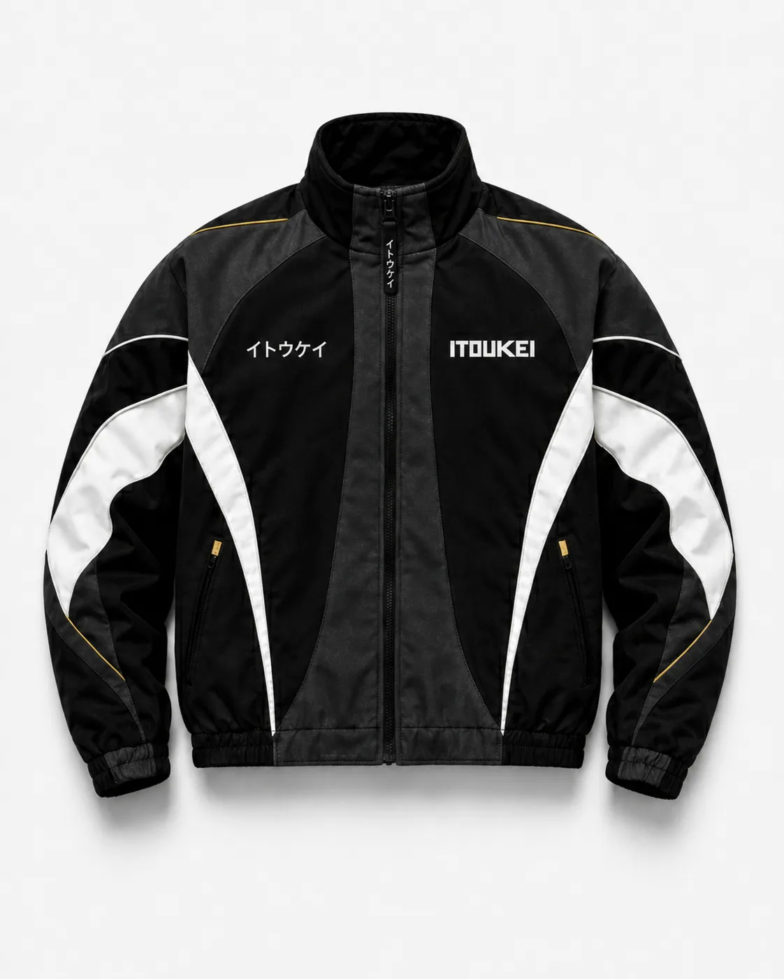 Veste de survêtement ITOUKEI noir et or — vue de face