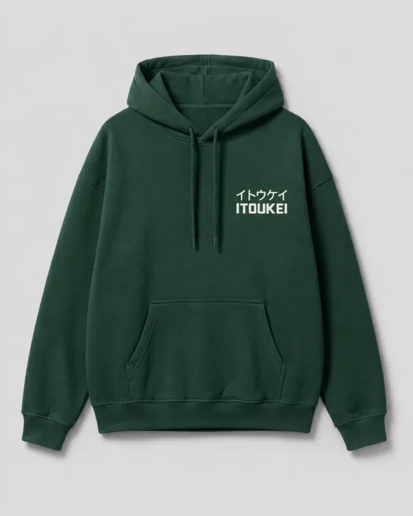 Hoodie ITOUKEI vert — vue de face