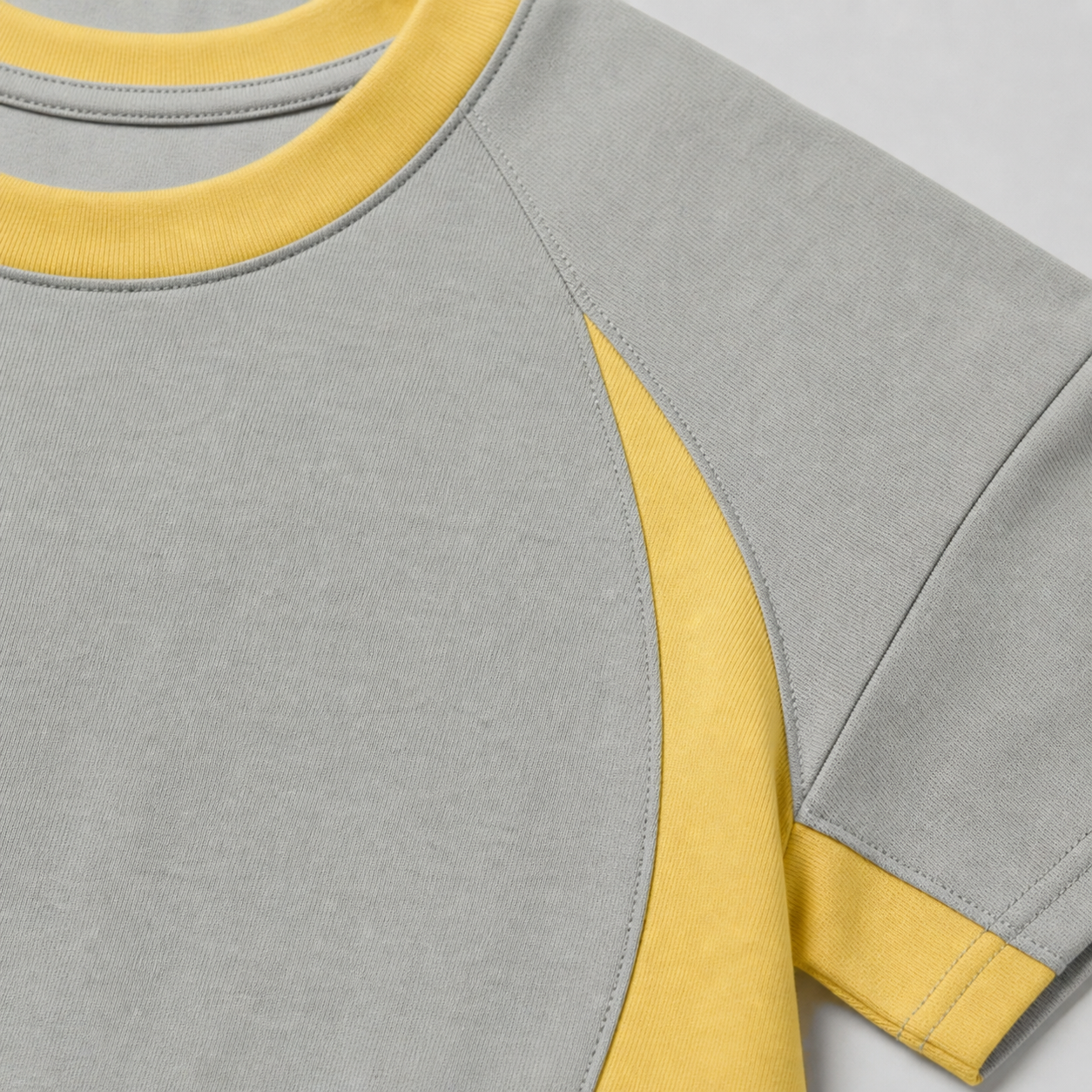 Tshirt-Panel - Gris-Jaune – Image 7