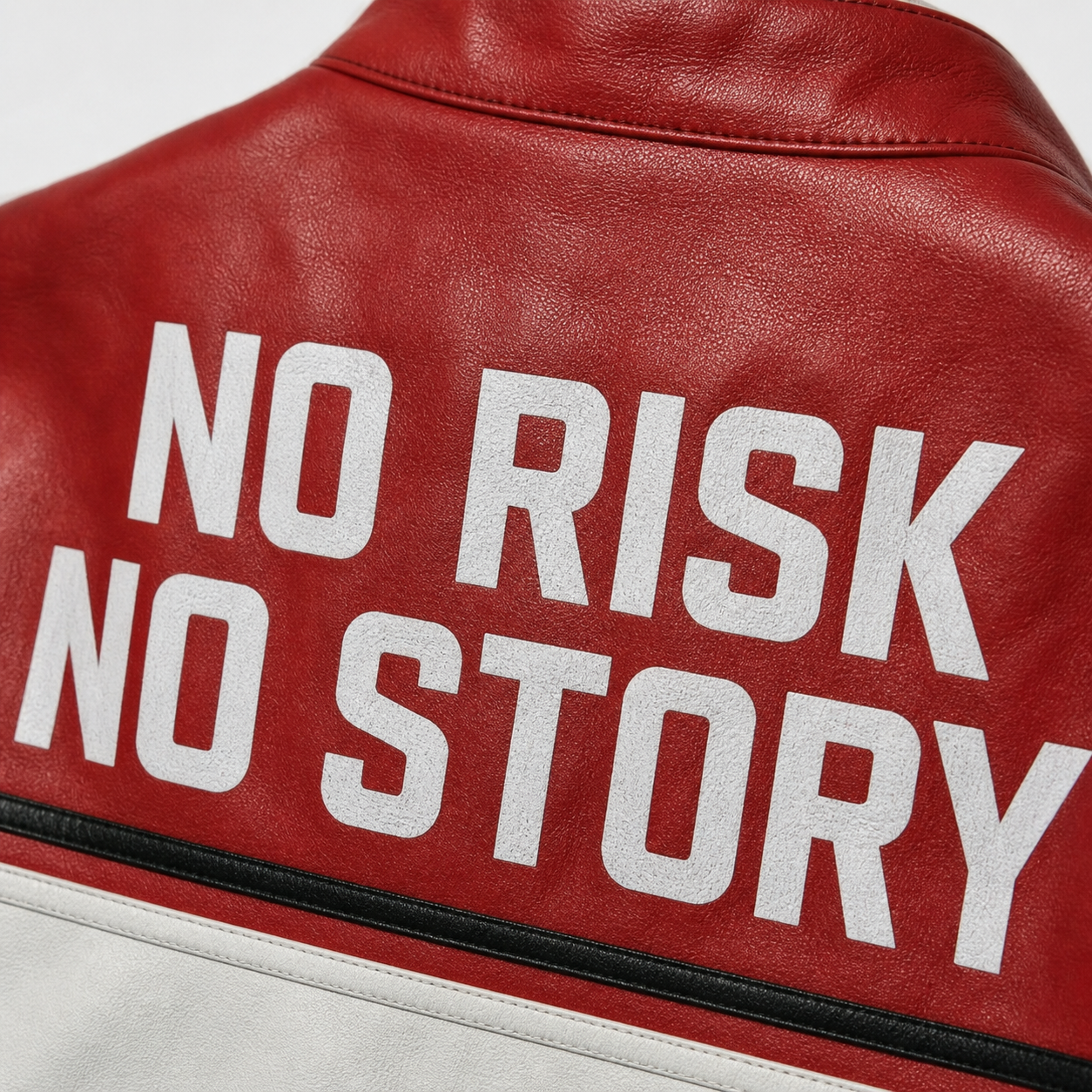 Veste-Moto-1950 - Rouge-Blanc-Noir – Image 6