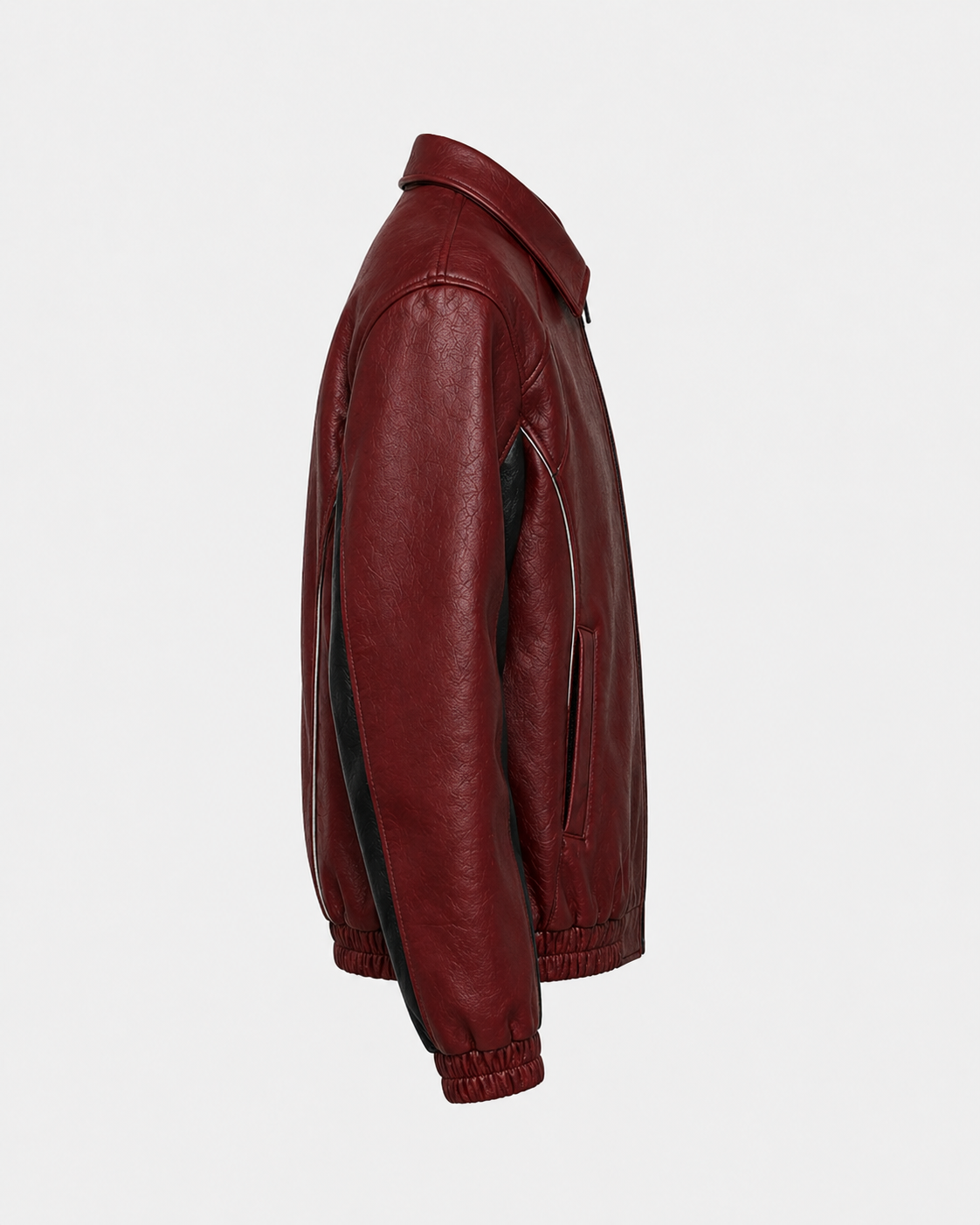 Veste-Racing-Cuir - Bordeaux – Image 4