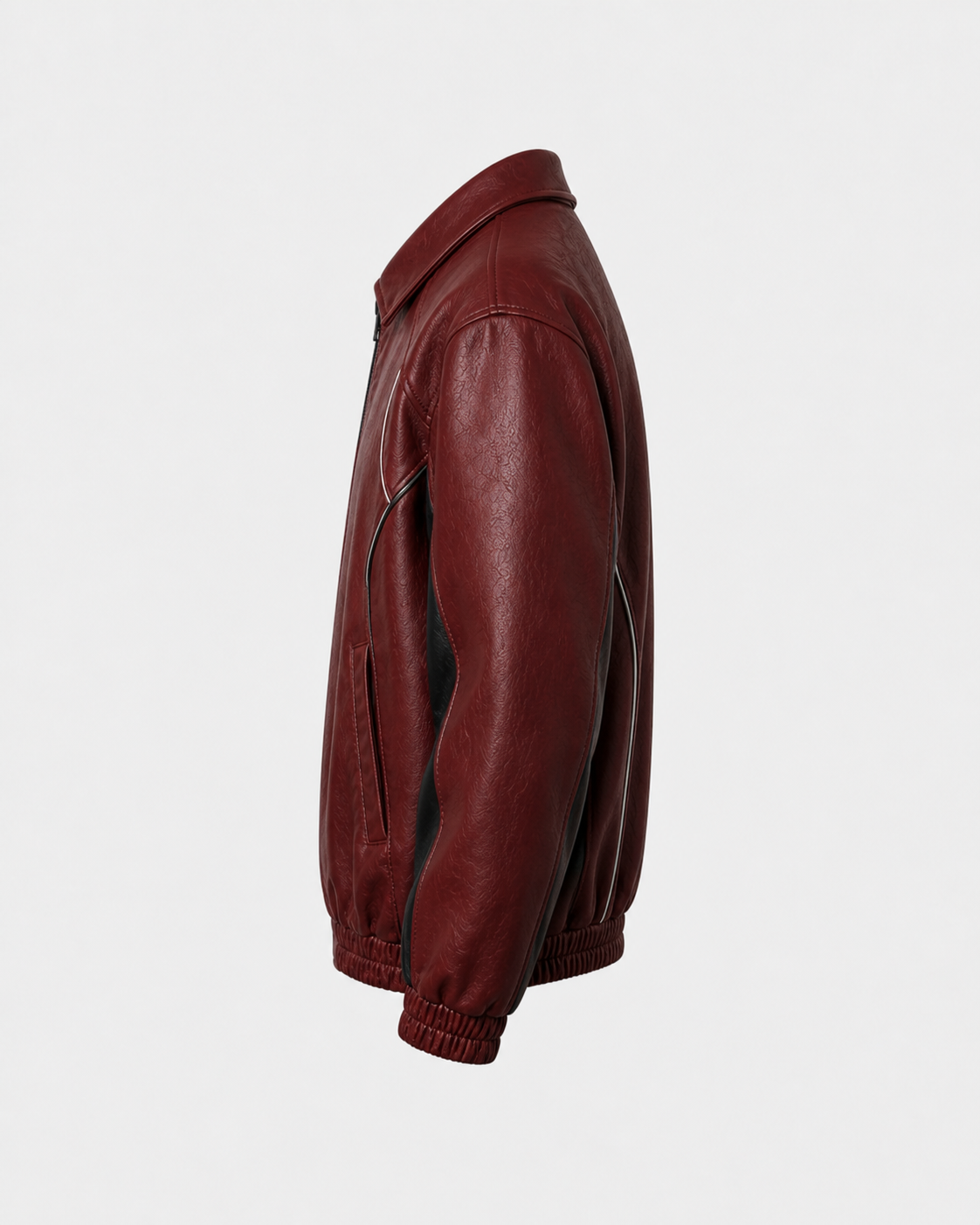 Veste-Racing-Cuir - Bordeaux – Image 5