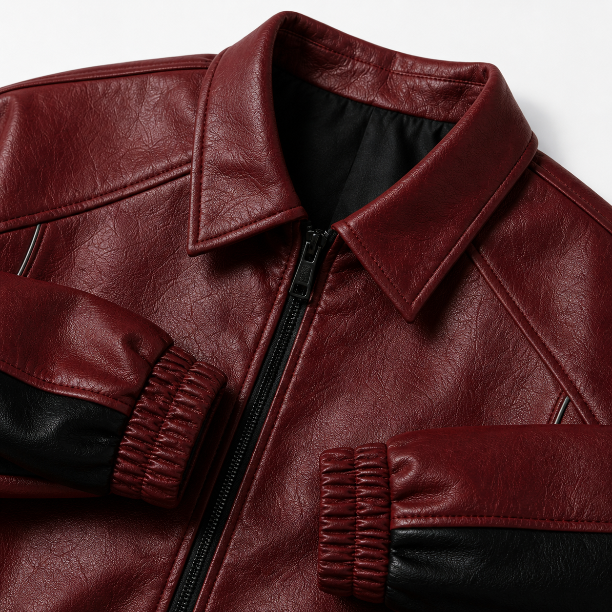 Veste-Racing-Cuir - Bordeaux – Image 8
