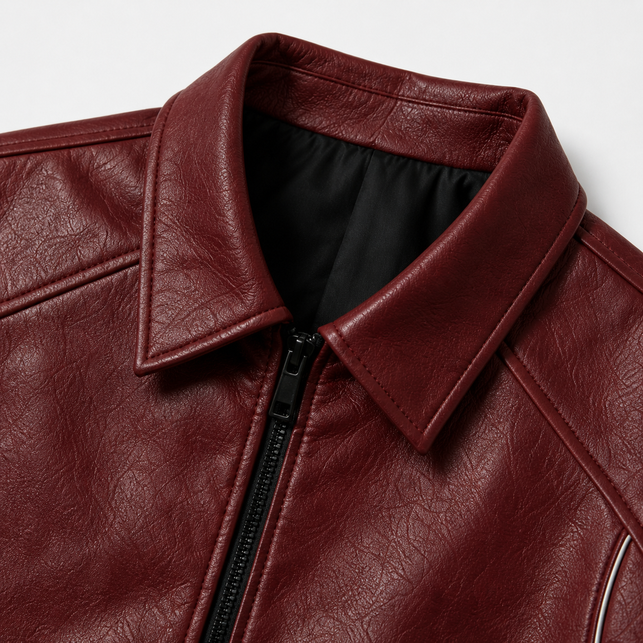 Veste-Racing-Cuir - Bordeaux – Image 10