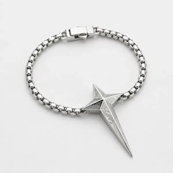 Bracelet-Chaine - Argent-Etoile