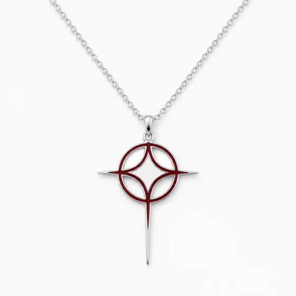 Collier - Argent-Rouge