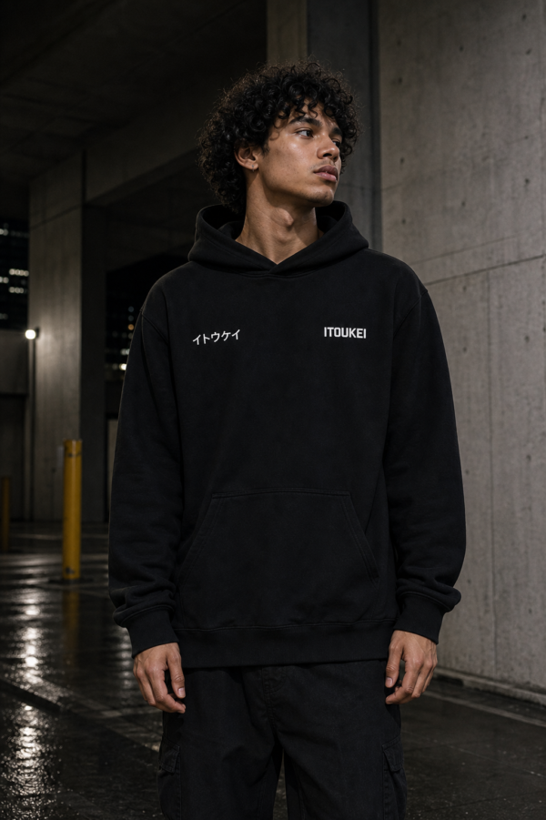 Hoodie Noir — porté
