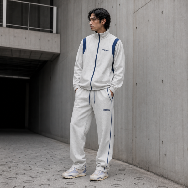 Survetement Gris-Bleu — porté
